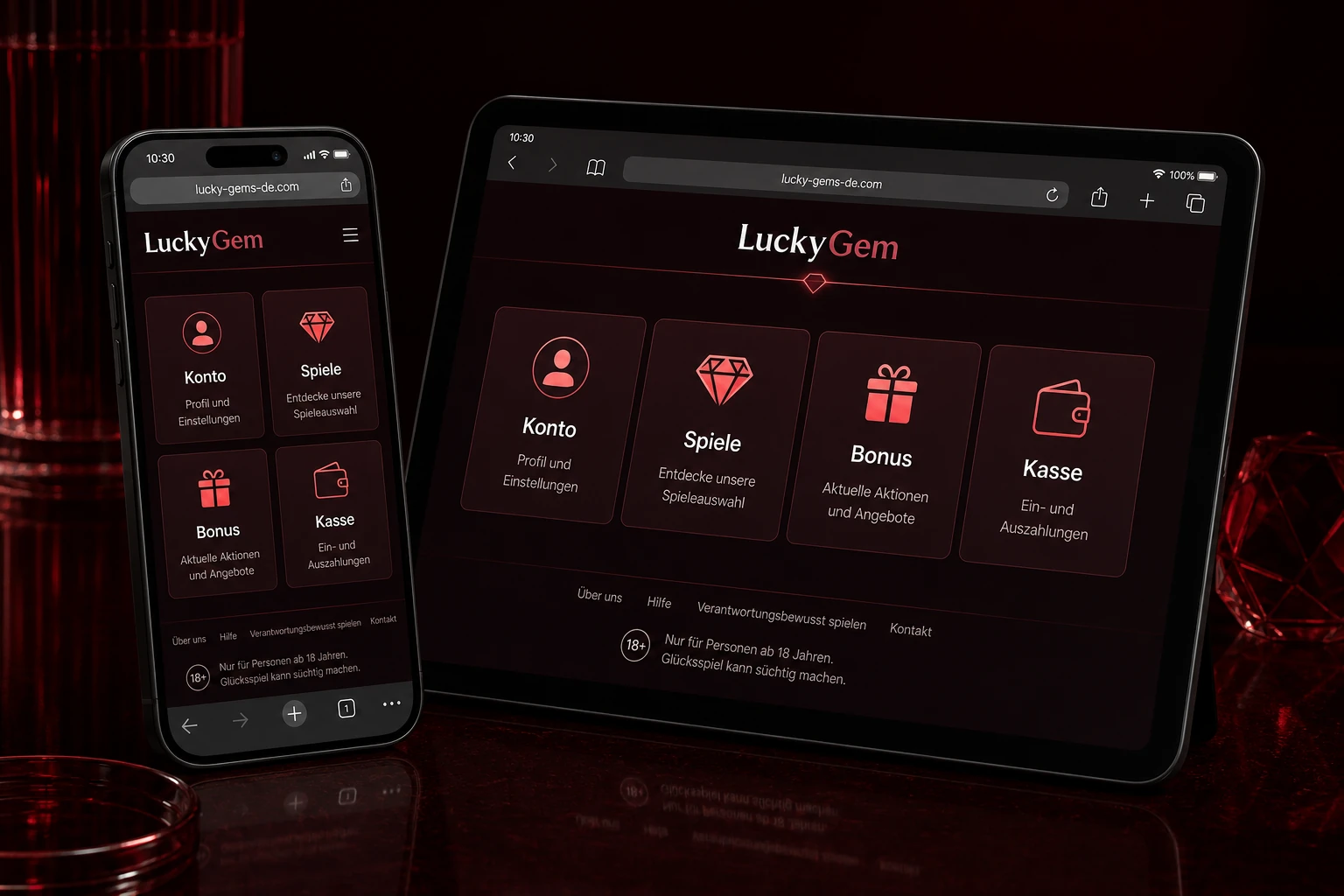 LuckyGem mobil nutzen