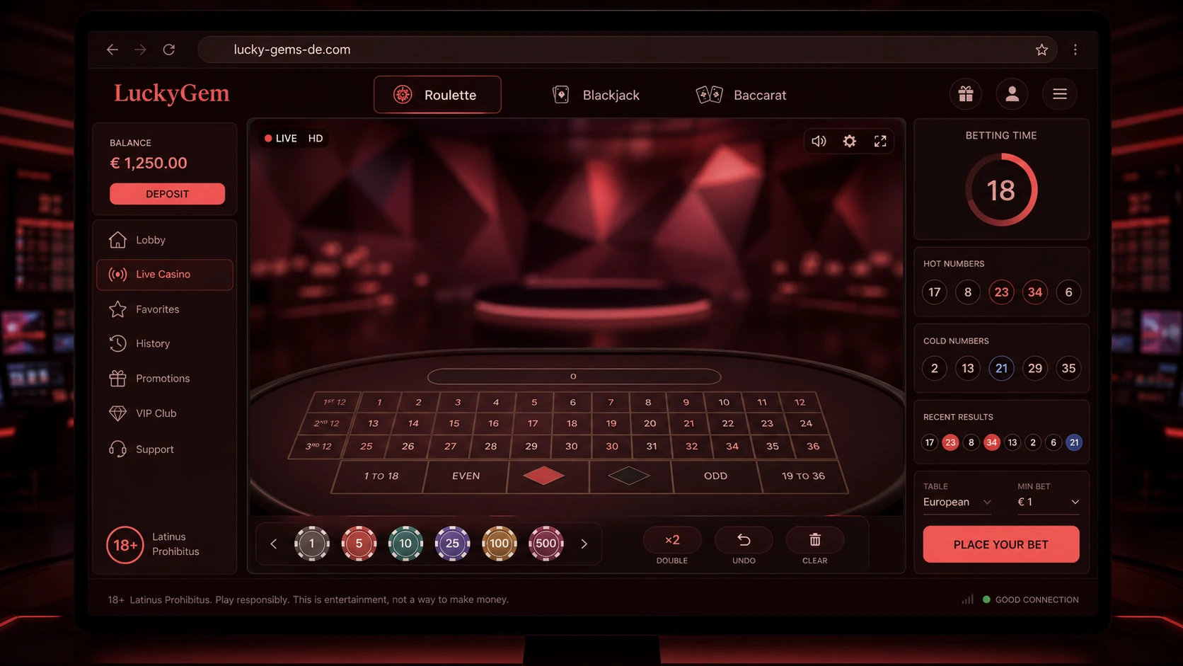 Live Casino und Dealer-Spiele