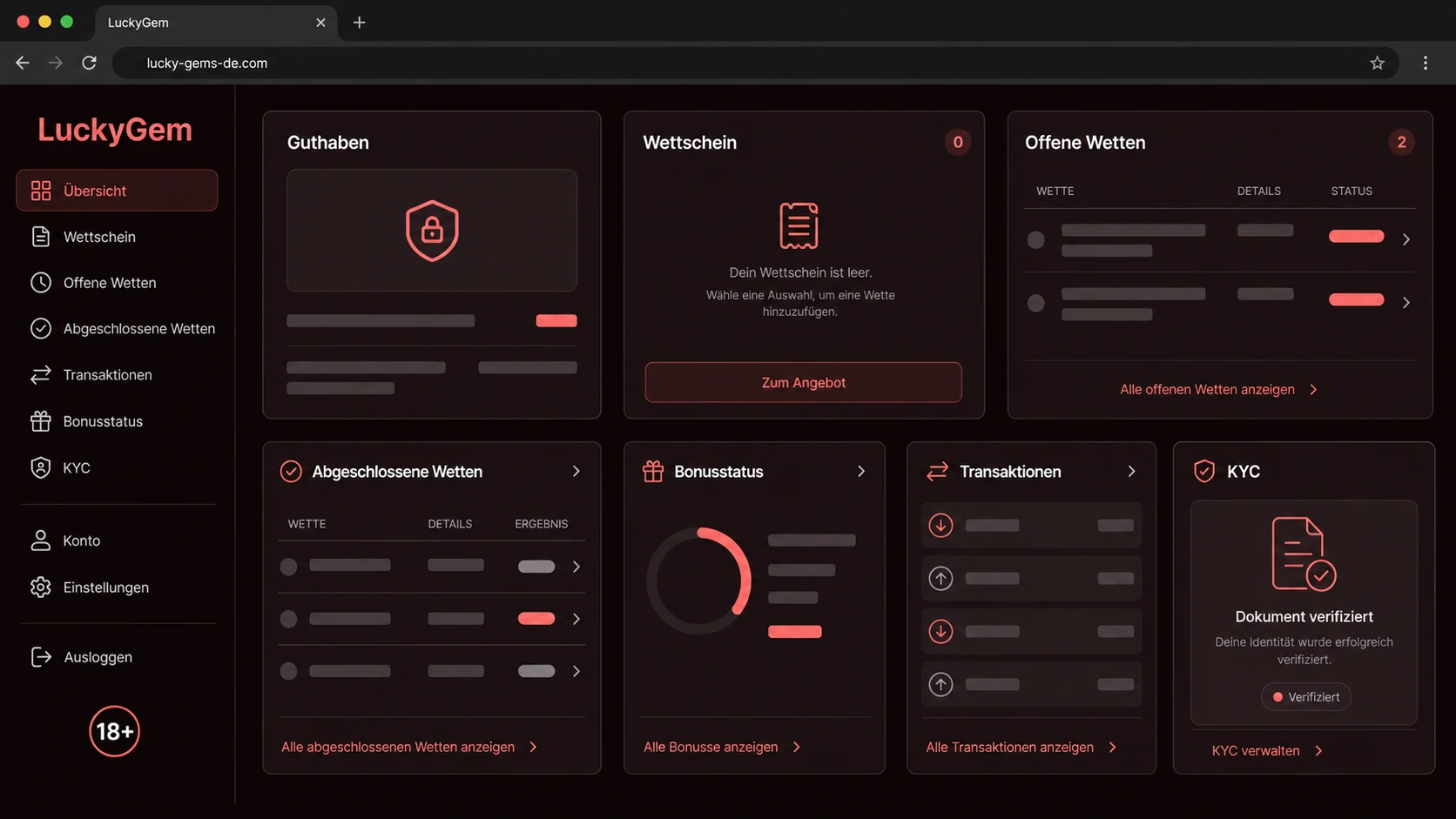 Konto, Login und KYC im Sportsbook