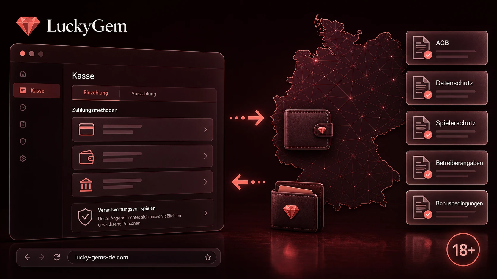 Deutschland-Kontext bei Deposit und Withdrawal